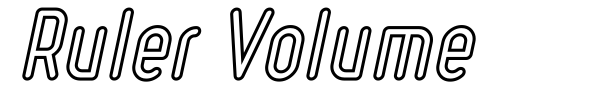 Ruler Volume font preview